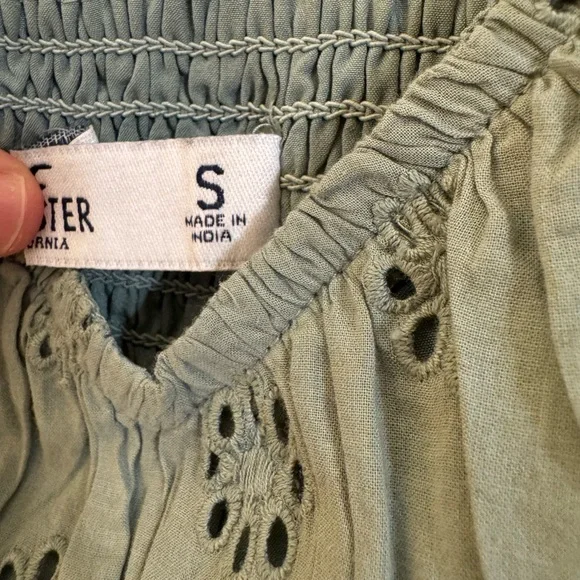 Hollister Olive Eyelet Tank Top - Picture 3 of 3